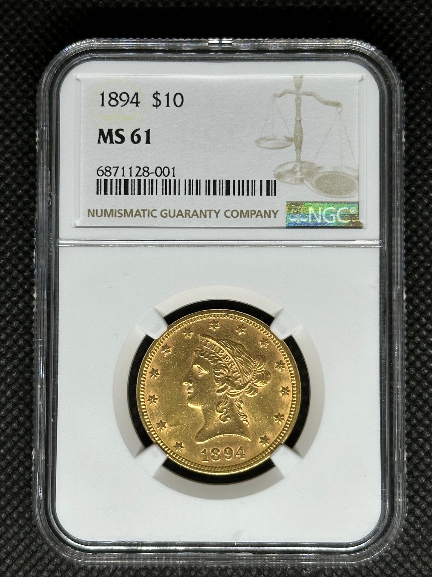 1894 $10.00 Gold Liberty Head NGC MS 61