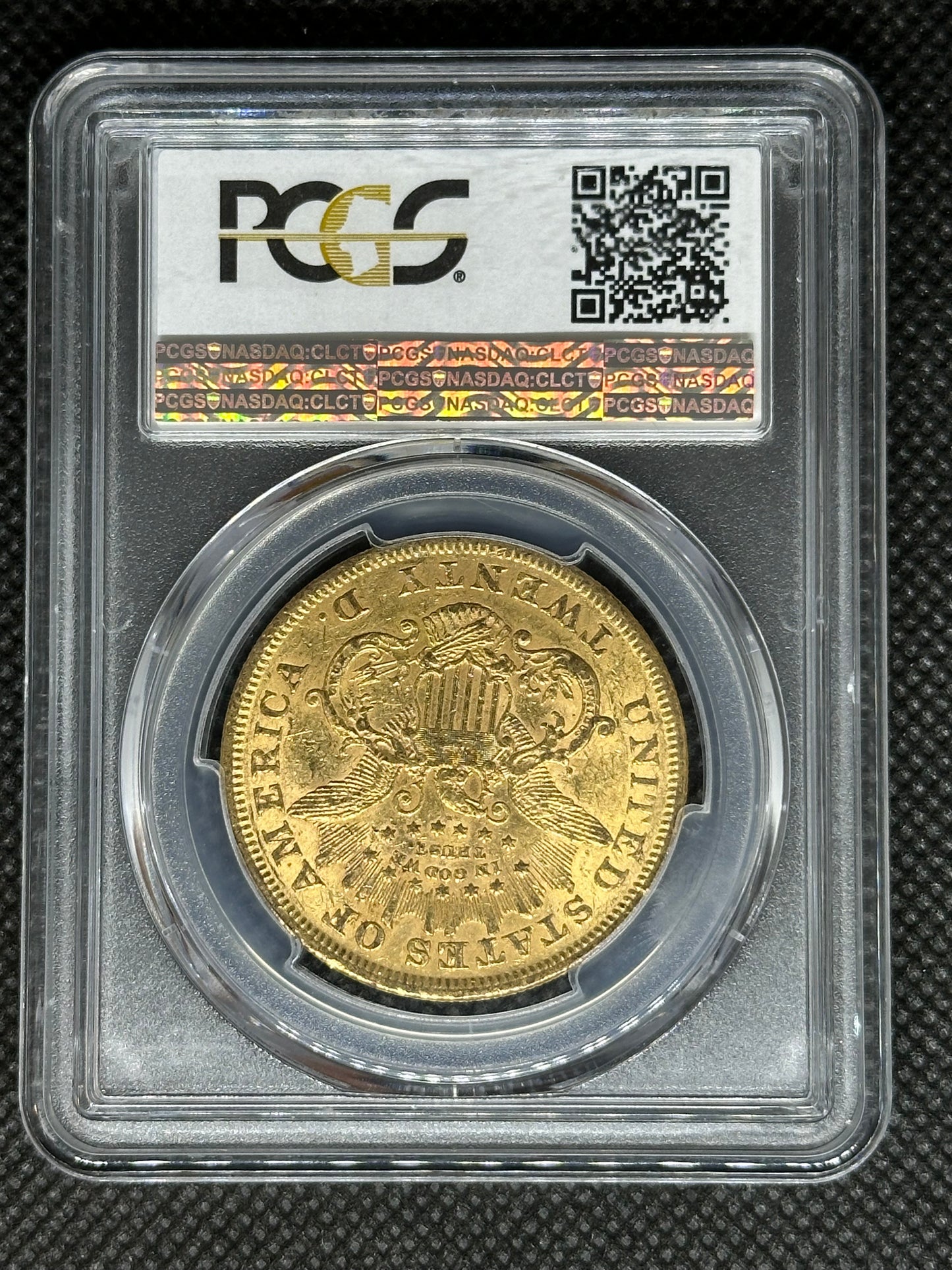 1873 $20 Gold Liberty Double Eagle PCGS AU53 (Open 3 Variety)
